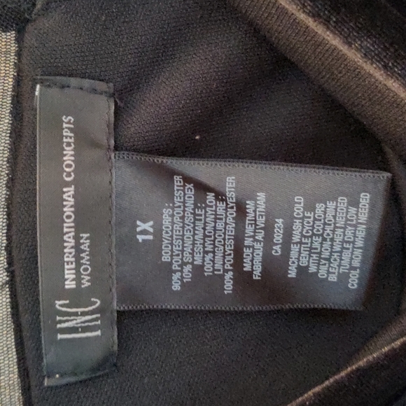 Black velvet dress 1X BNWT - Picture 7 of 8